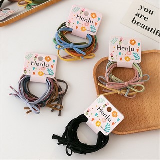 Set 6 dây cột tóc co giãn nhiều màu sắc dành cho nữ