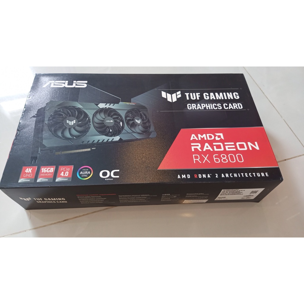 Card Màn hình VGA ASUS  TUF Gaming Radeon RX 6800 OC 16GB 3 Fan Fullbox