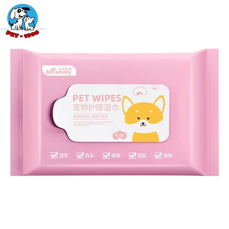 Khăn Giấy Ướt Kháng Khuẩn Borammy An Toàn Cho Sức Khỏe Và Làm Sạch Cho Chó Mèo