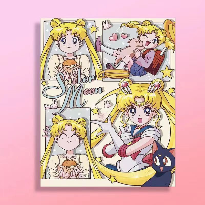 Nong Yang 30*40cm-tranh sơn dầu số hoá/tranh sơn dầu số hoá Sailor Moon/Tranh Tự Tô Màu/Tranh sơn dầu số hóa/tranh số hoá/tranh số hoá anime