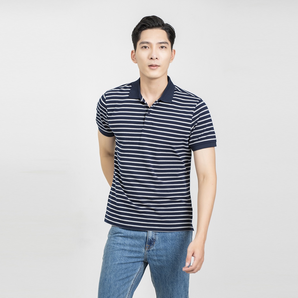 Áo polo Aristino APS017S2 dáng regular fit, cotton, nhẹ mềm, xốp, màu tím than