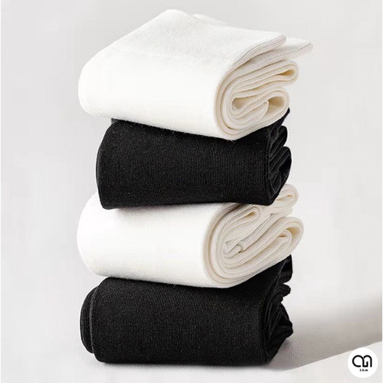 Vớ Cổ Cao Đến Đầu Gối Phong Cách Hàn Quốc Chất Liệu Cotton Dày Dặn Co Giãn Thoáng Mát 2AM