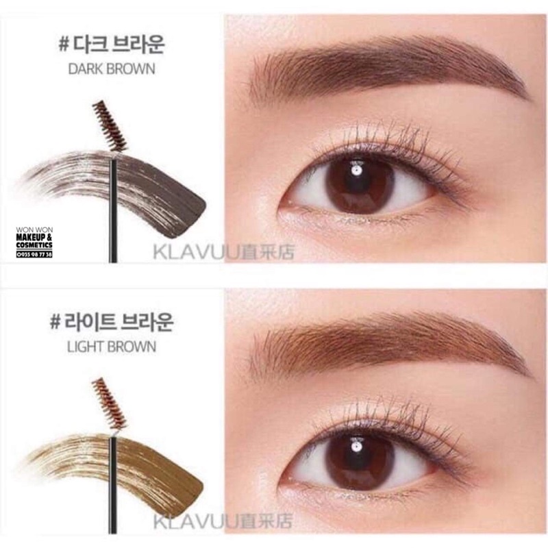 Mascara Lông Mày KLAVUU Urban Pearlsation Easy Touch Browcara