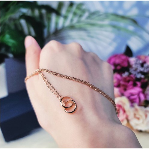 Dây Chuyền Daniel Wellington Elan Unity Rose Gold Necklace Fullbox - Dây chuyền nữ DW V4 Authentic