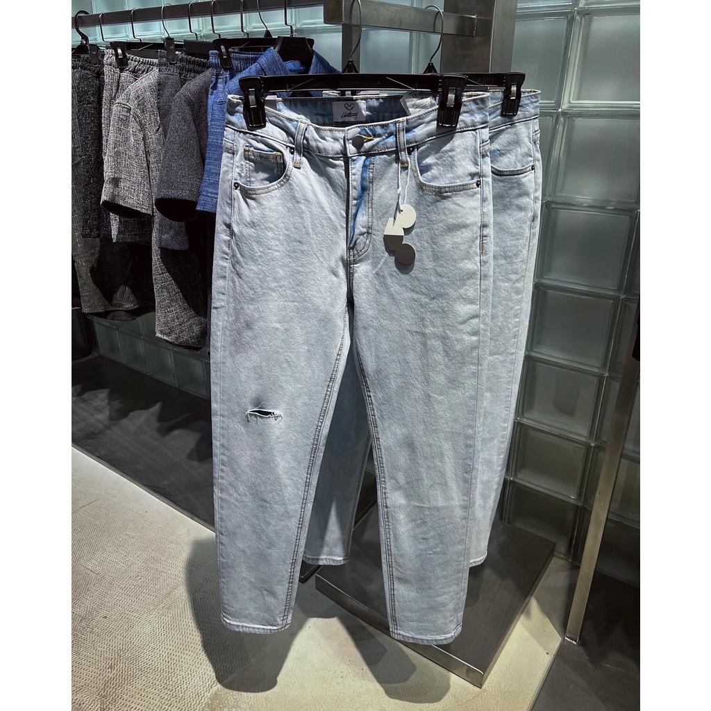 QUẦN JEAN Skinny BabyBlue rách gối CHUOT TRANG