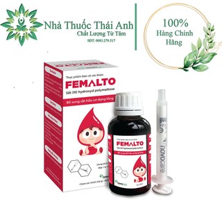 Femalto - Sắt Hữu Cơ Dạng Lỏng Bổ Sung Sắt Cho Trẻ Em Bà Bầu Mang Thai, Người Thiếu Sắt