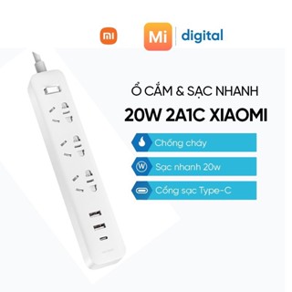 Ổ điện Xiaomi Power Strip tích hợp 3 cổng USB sạc nhanh 2.0