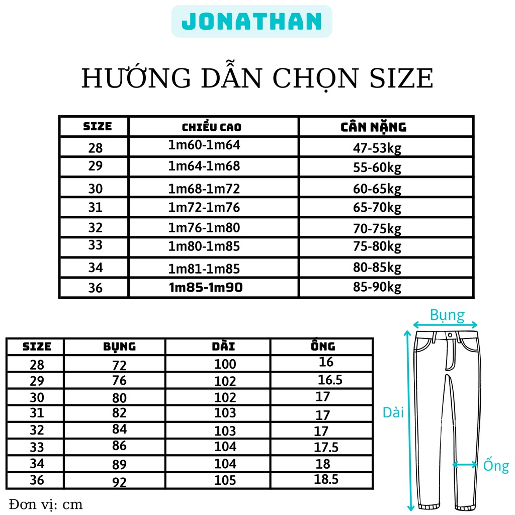 Quần jean nam đen wash sáng JONATHAN QJ059 vải denim trơn cao cấp co dãn nhẹ 4 chiều, form dáng chuẩn đẹp