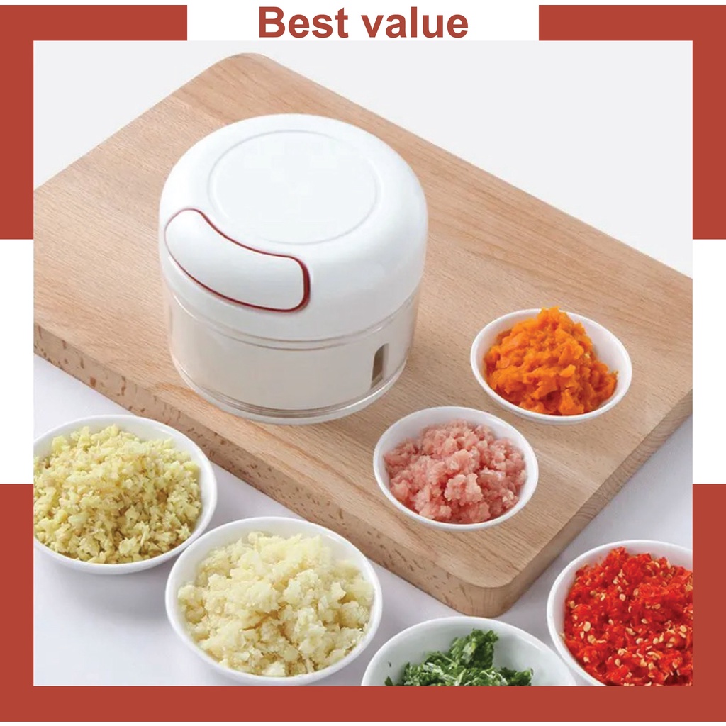 Máy Xay Tỏi Ớt Mini Tiện Ích Cao Cấp - Dụng Cụ Xay Cầm Tay Dễ Sử Dụng