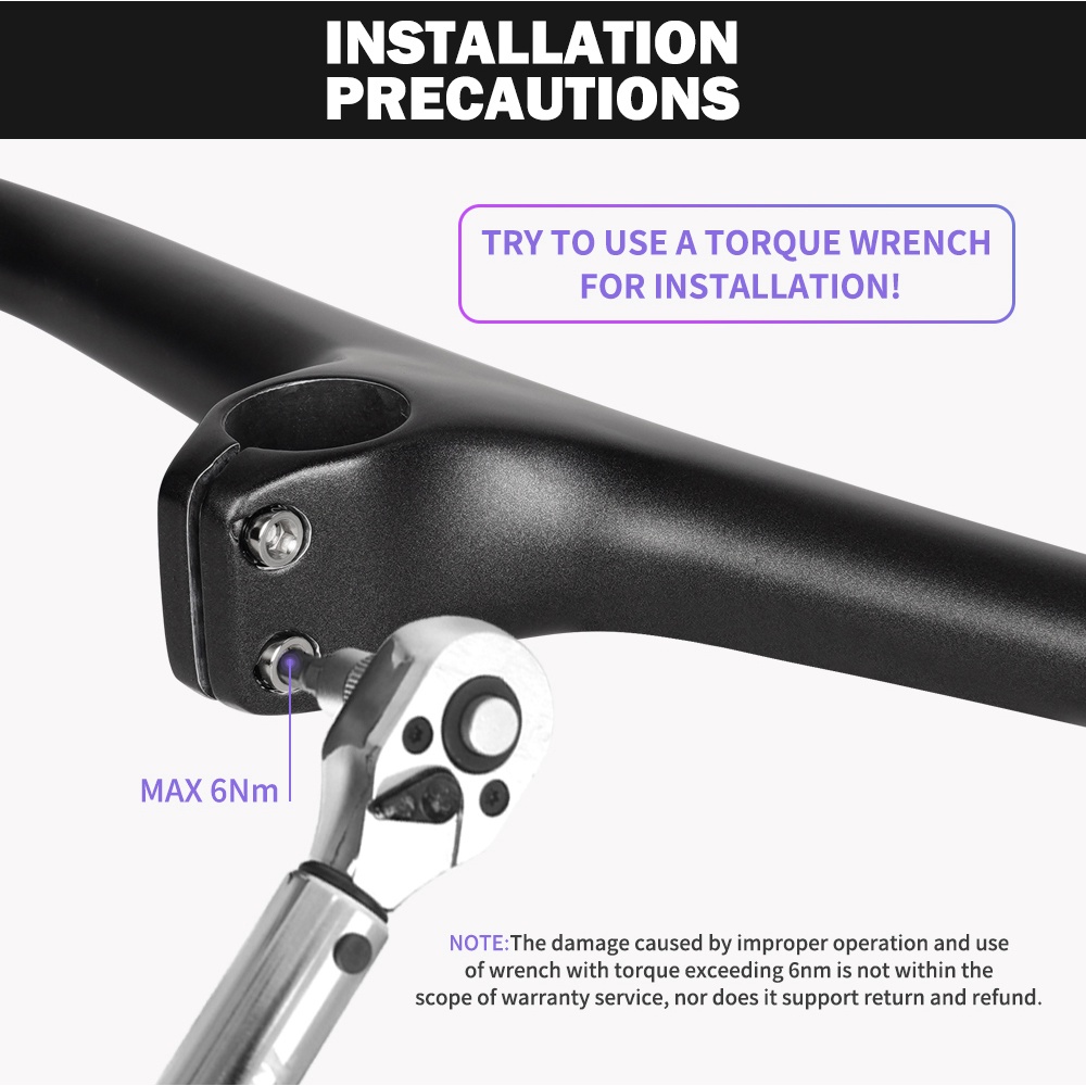 Trục Gắn Tay Lái Xe Đạp Leo Núi 60 / 70 / 80 / 90 / 100 / 110mm 28.6mm-10 Bằng Sợi Carbon