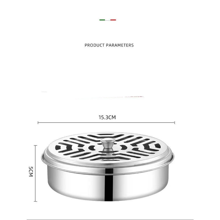 Khay iNox Thắp Nhang Muỗi iNox Chống Cháy