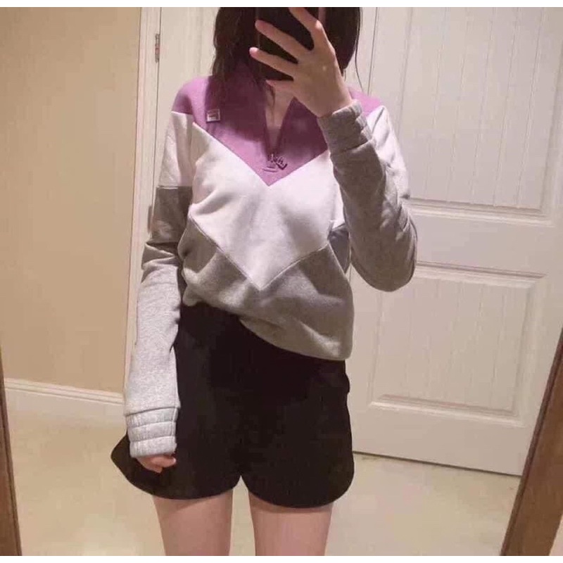 Hàng chính hãng - Áo Hoodie Nữ Fila Ladies ¼ Zip Fleece Pullover