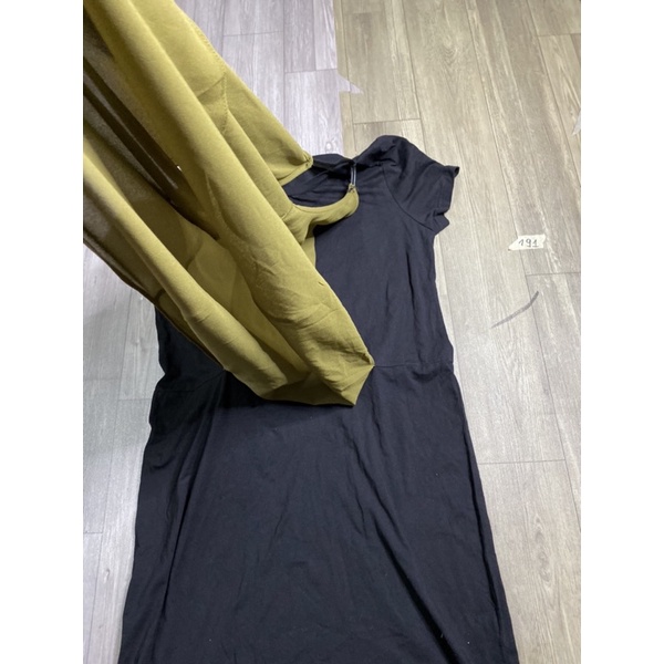 2hand đầm thun đen 190