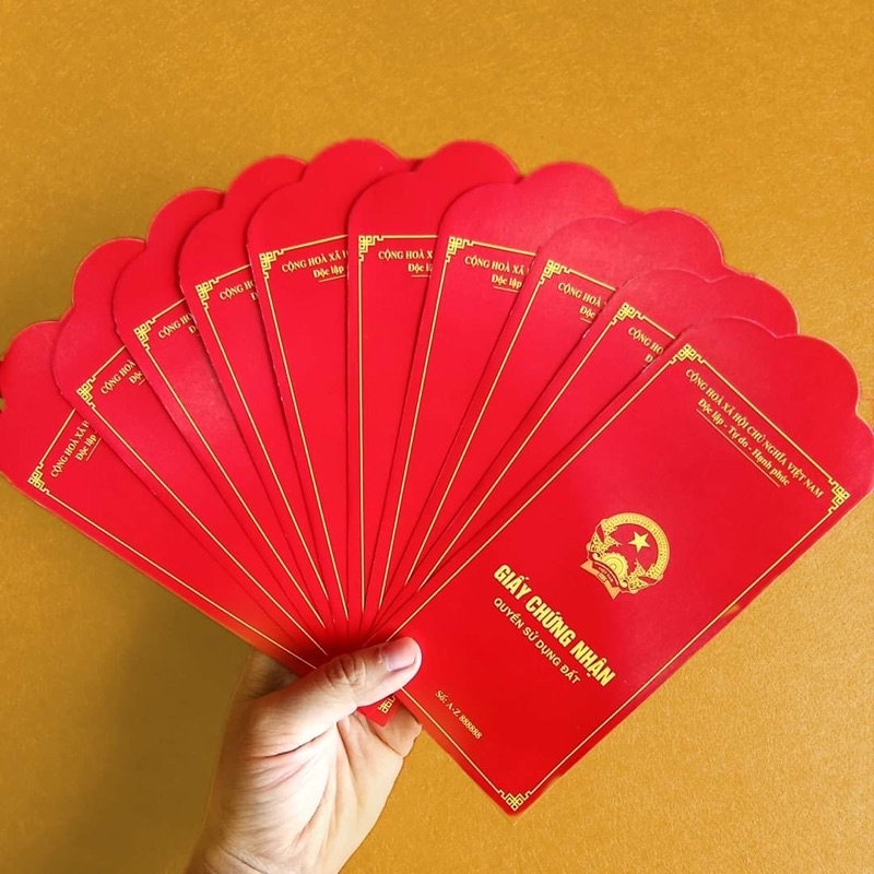 [Xả kho] giá siêu rẻ 100 c lì xì sổ hồng sổ đỏ dọn kho cắt mẫu chất đẹp bao túi đầy đủ