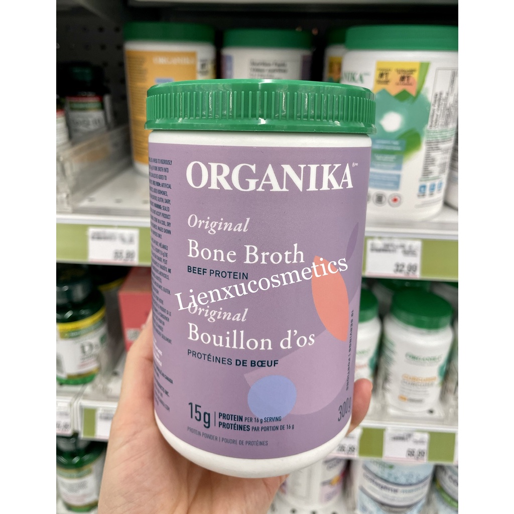 Bột nước hầm bò Organika Bone broth beef protein 300G; HSD 2024;2025