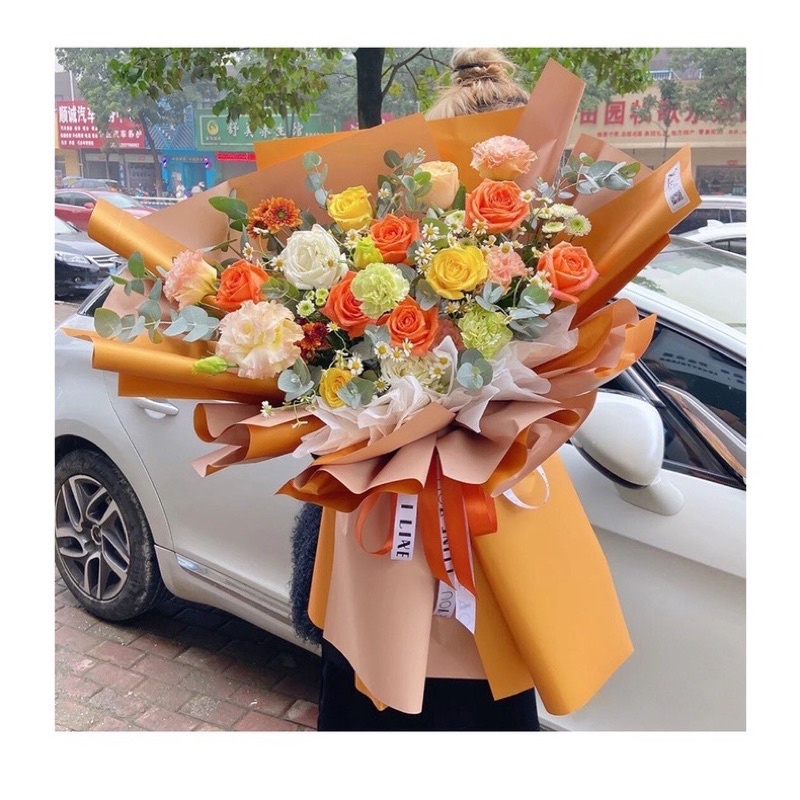 Giấy gói hoa kích thước 58*58cm mix 2 màu