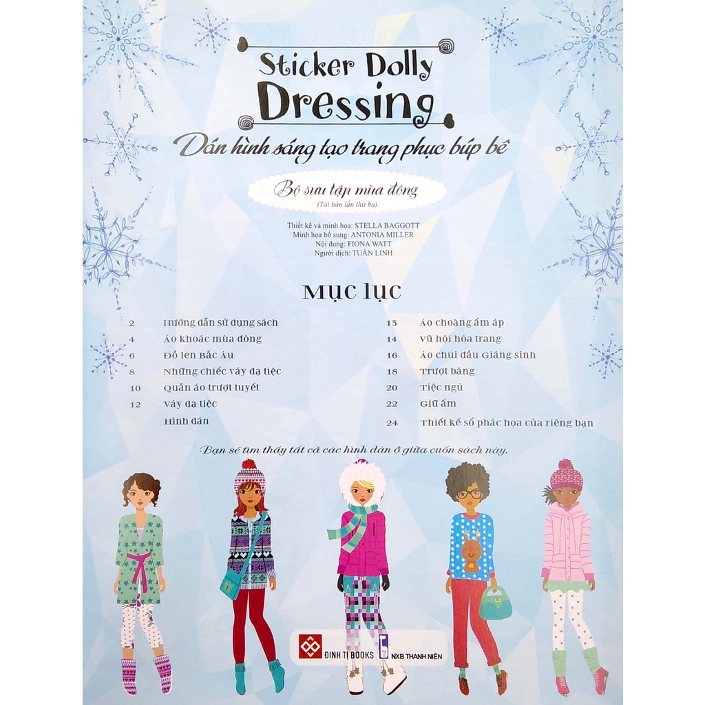 Sách Sticker Dolly Dressing - Dán Hình Sáng Tạo Trang Phục Búp Bê - Đinh Tị ( cho bé từ 6 tuổi )