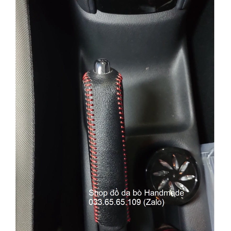 Bao da bọc cần số phanh tay Nissan Sunny số sàn bằng da bò thật, hàng loại 1 chất lượng