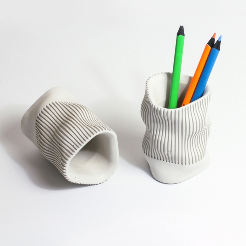 Khuôn Silicone Làm Chậu Hoa / Chậu Hoa Xi Măng Xoắn DIY Dành Cho Nhà Cửa / Sân Vườn