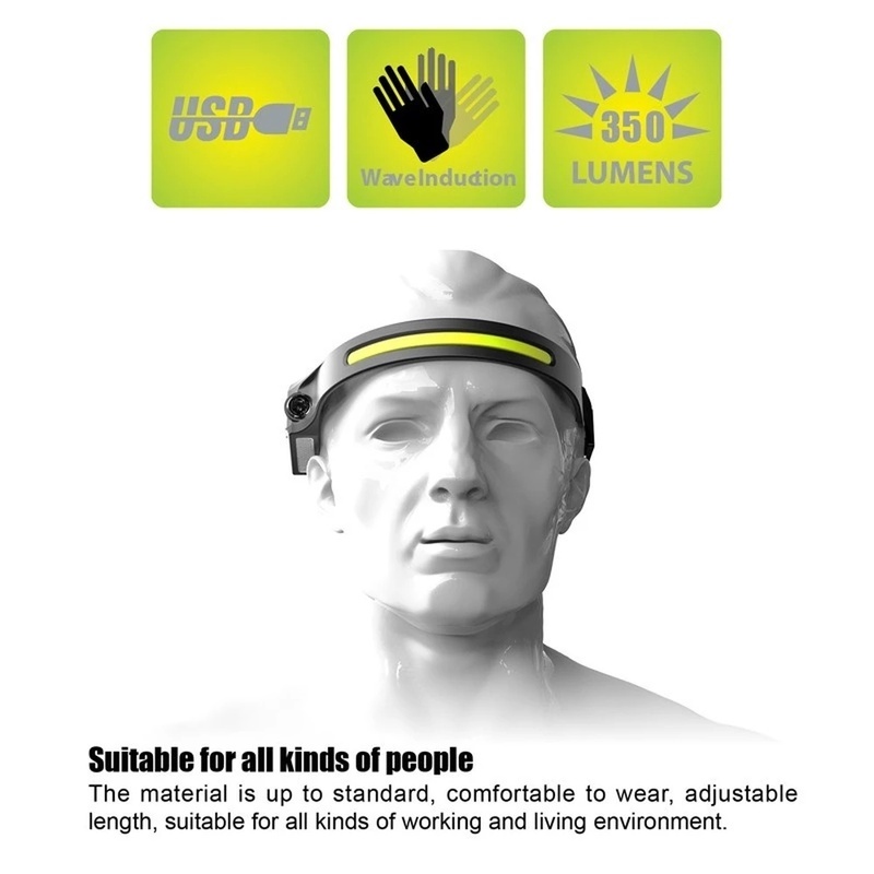 Đèn LED COB Siêu Sáng Có Cảm Biến Sạc USB Tiện Dụng Mang Theo Du Lịch Cắm Trại