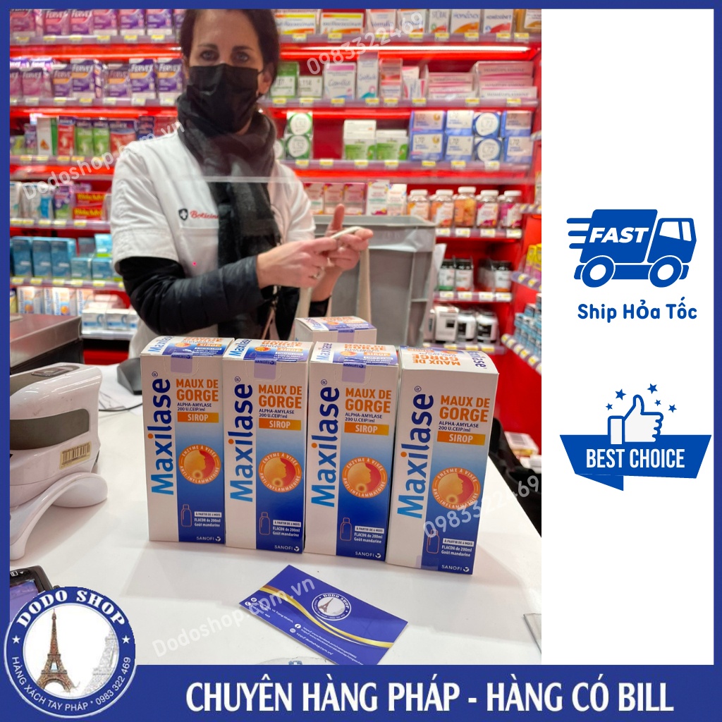 Siro Maxilase dành cho trẻ từ 6 tháng tuổi và người lớn hàng của Pháp_Dodoshop.com.vn