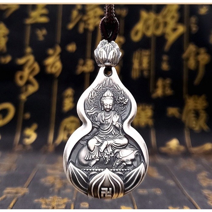 Dây Chuyền Mạ Bạc Mặt Hình Phật Hoàng Đạo