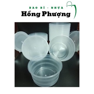 Combo 50 thố cháo chè phở dùng 1 lần kèm nắp 300ml 500ml 400ml 600ml