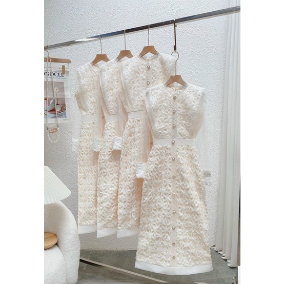 Váy ren trắng body hot hit thiết kế cao cấp