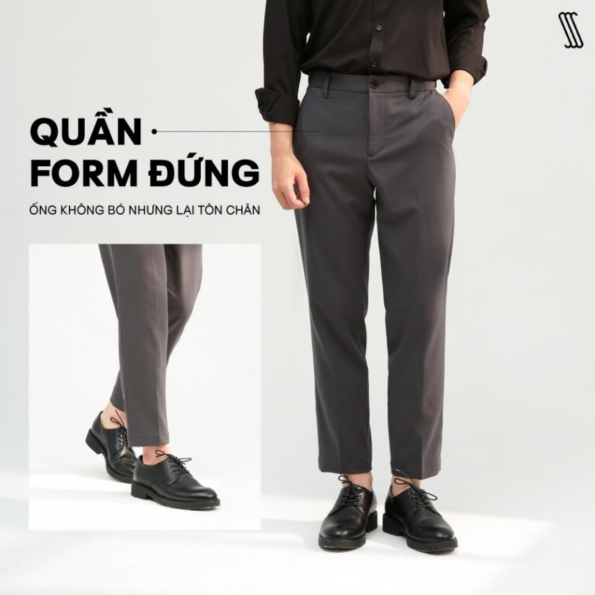 Quần âu nam cạp chun ẩn ống đứng nam SSSTUTTER dáng crop thoải mái vận động trẻ trung công sở FIT PANTS