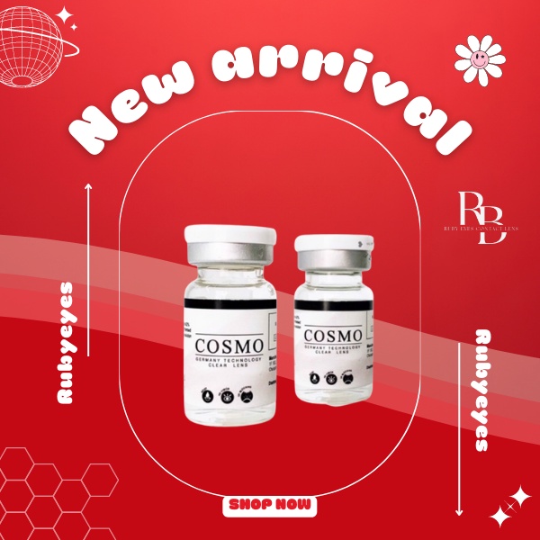 Kính Áp Tròng Trong Suốt Cosmo Chất Liệu Sillicone Hydrogel Full Độ Cận, Lens 24h Đeo Êm Không Cộm Không Ngứa