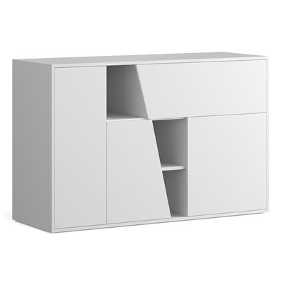 NEVA, Tủ trưng bày phòng khách STO_096, 140x50x90cm, tủ gỗ Scandi Home