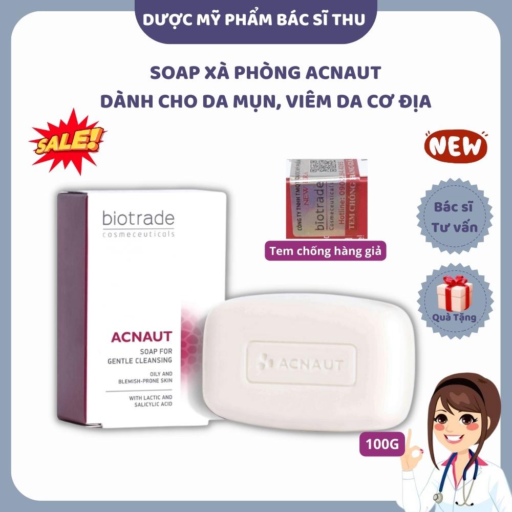 Biotrade Acnaut Soap - Xà phòng làm giảm mụn - viêm nang lông - Dược mỹ phẩm BS Thu