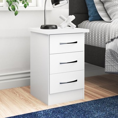 EDLE, Tủ đầu giường 3 ngăn kéo DRA_232, 40x40x59cm, kệ đầu giường Scandi Home