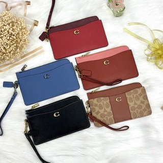📛rẻ vô địch📛ví coah l zip wristlet nữ mỏng siêu xinh