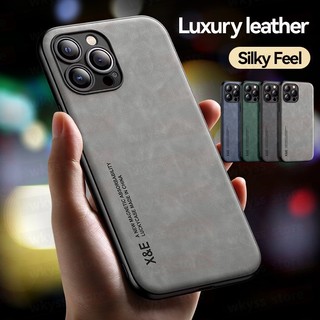 Ốp điện thoại da từ tính siêu mỏng cho iphone 14 plus 13 11 12 pro max
