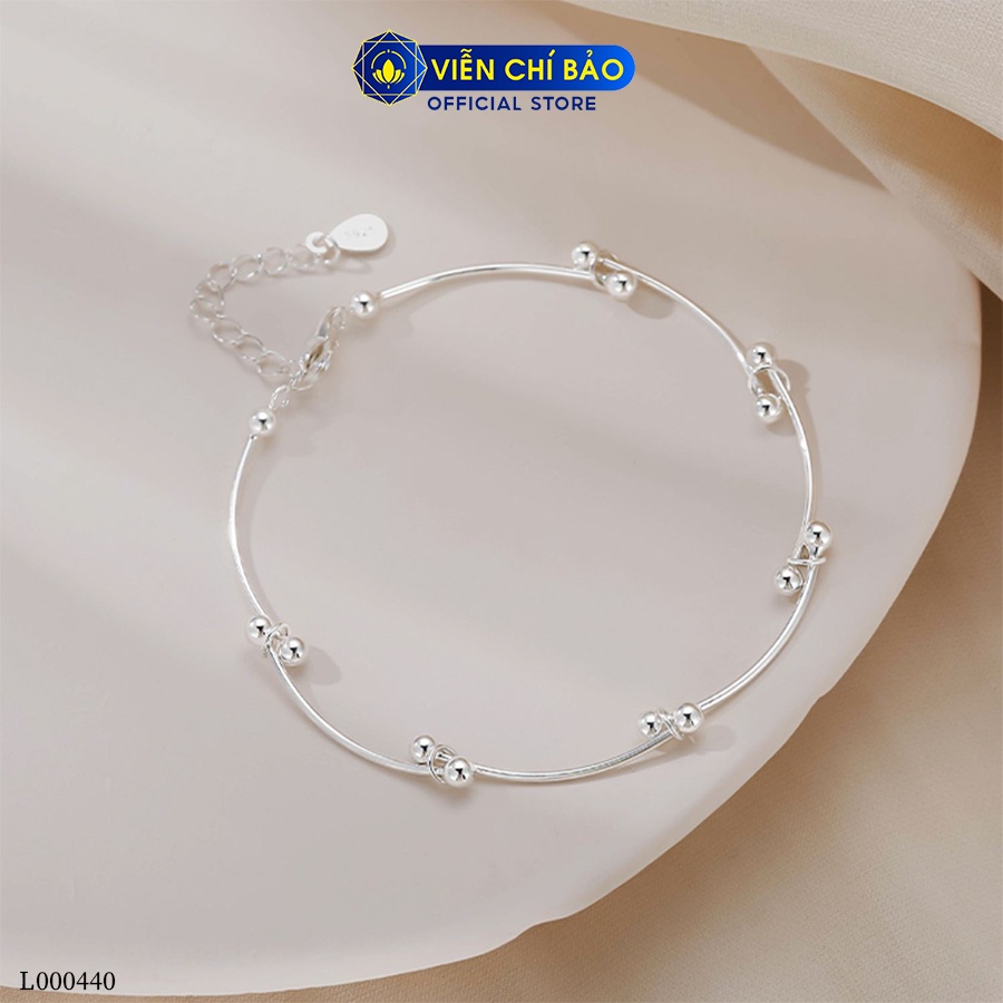 Lắc tay bi tròn lồng chất liệu bạc Thái 925 thời trang phụ kiện trang sức nữ Viễn Chí Bảo L000440