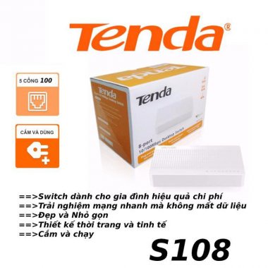 Thiết Bị Mạng Switch Tenda 8 Port S108