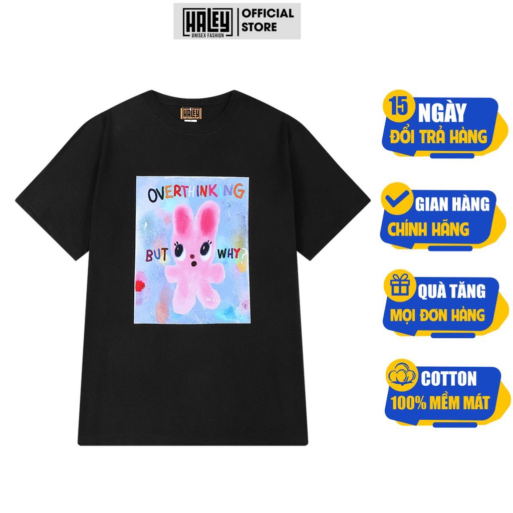 Áo thun Nam Nữ TN217 HALEY Unisex Form rộng tay lỡ OVERTHINKING chất 100% cotton thoáng mát cao cấp