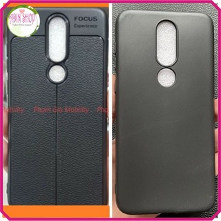 Ốp lưng nokia x5 /nokia 5.1+ / 6.1+ dẻo đen dẻo đen tpu, đen giả da auto focus có viền gồ bảo vệ cam bền đẹp