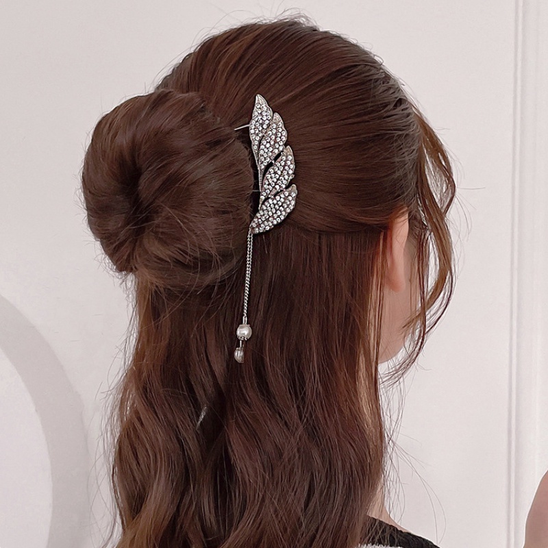 Kim Loại Đơn Giản Kẹp Tóc Tua Rua Kẹp Tóc Hình Chữ U Nữ Đầu Bi Kẹp Tóc Mới 2023