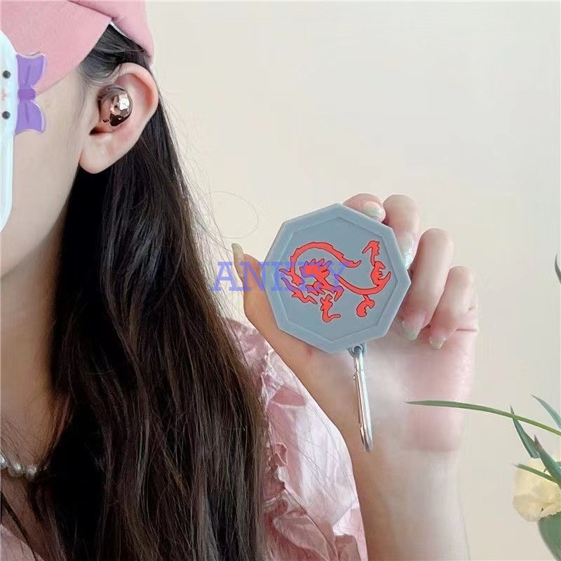 Samsung Galaxy Buds 2 Pro / Buds Live Cover Cute Robot Earphone Silicone Case Earbuds Waterproof Shockproof Soft Protective Headphone Cover Headset Skin with Hook