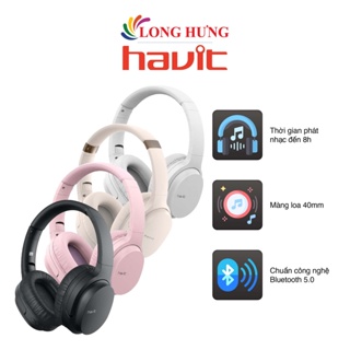 Tai nghe chụp tai Bluetooth Havit i62 BT 5.0 HVBT-I62 - Hàng Chính Hãng