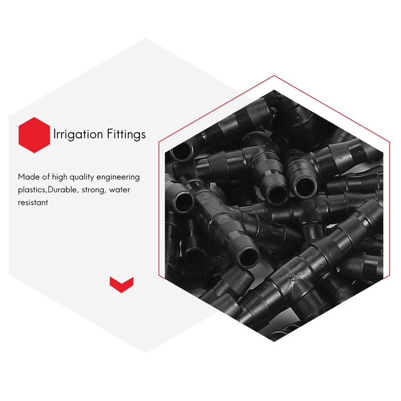 Set 100 Đầu Nối Chữ T 1 / 4 inch Nhỏ Giọt (Ống Chữ T 4 / 7mm) Thông Dụng Cho Hệ Thống Tưới Nước