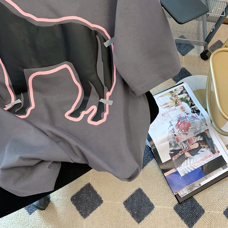 NRVP Áo Thun Unisex Dáng Rộng Tay Ngắn In Họa Tiết Phong Cách Hàn Quốc Plus Size 5XL Thời Trang 2023