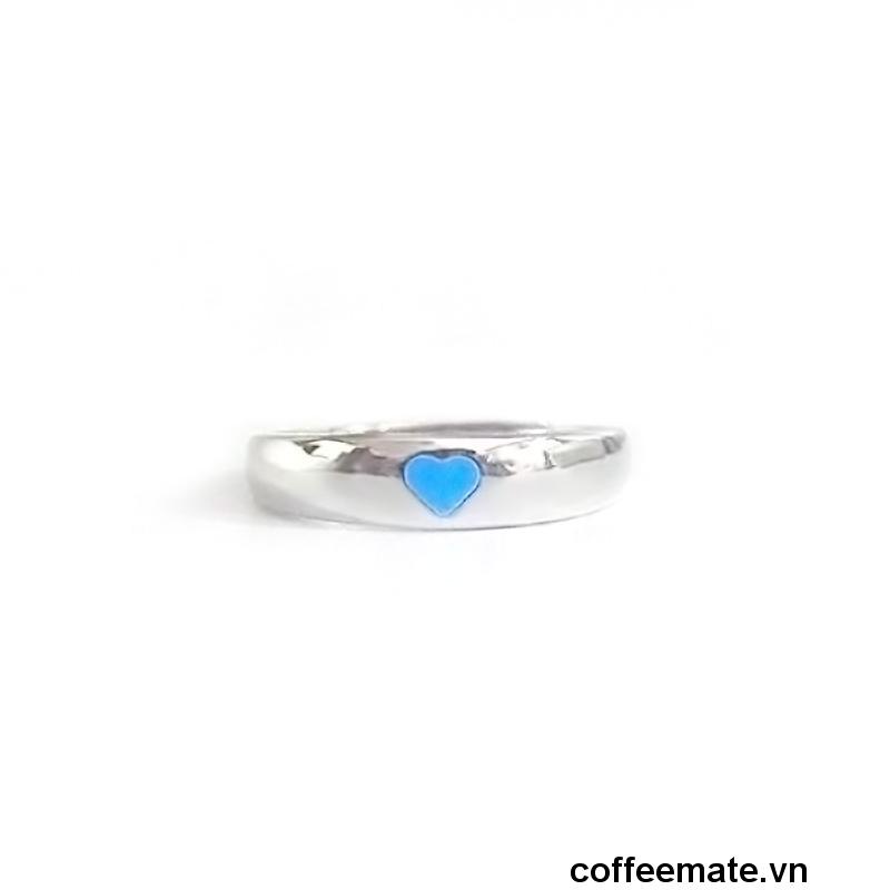 ⚡Nhẫn Hở Phát Sáng Trong Bóng Tối Hình Trái Tim Thời Trang Cho Cặp Đôi