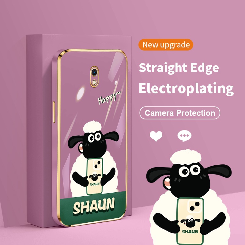 Ốp Điện Thoại Silicon Mềm Mạ Điện Hình Vuông Bảo Vệ Ống Kính Máy Ảnh Cho Xiaomi Redmi 8A