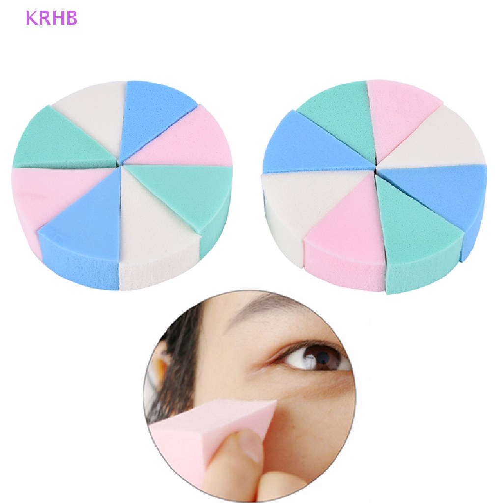 Set 8 Mút Rửa Mặt Hình Tam Giác Mềm Mại Làm Sạch Da KRHB Mới