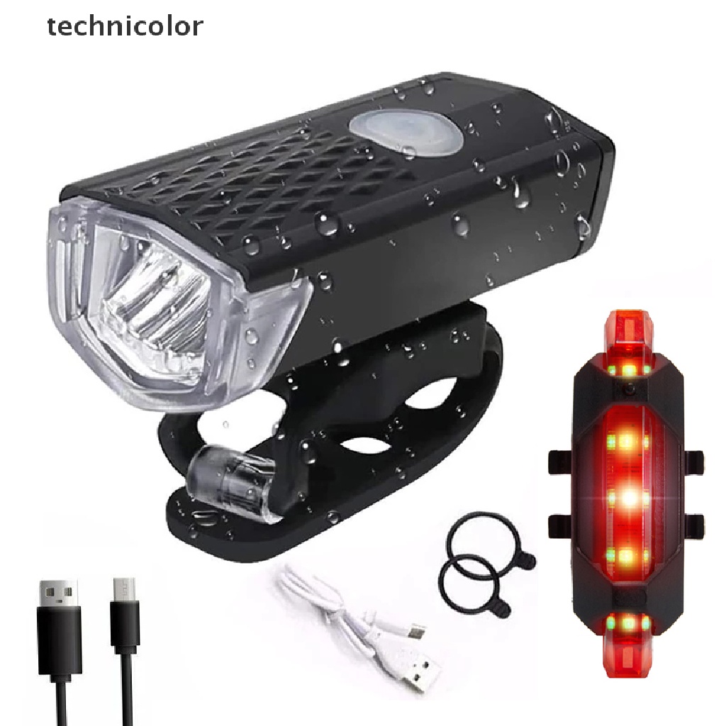 Bộ Đèn Pha LED USB Có Thể Sạc Lại Dành Cho Xe Đạp MTB