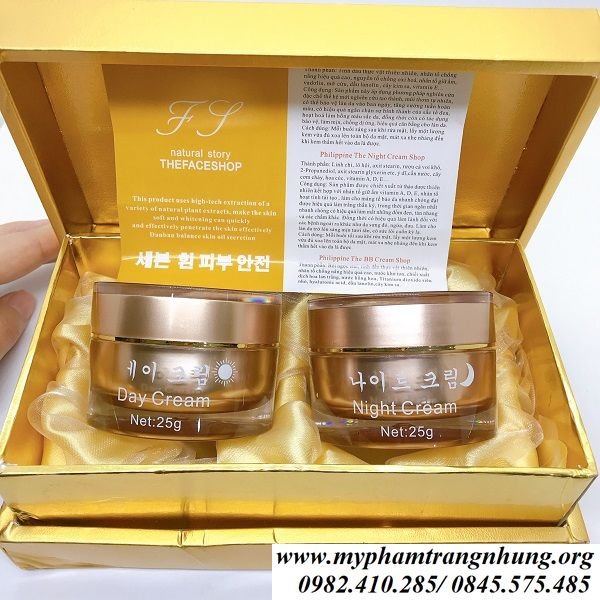 BỘ MỸ PHẨM LÀM SẠCH NÁM, TÀN NHANG THE FACESHOP VÀNG 2IN1 HÀN QUỐC