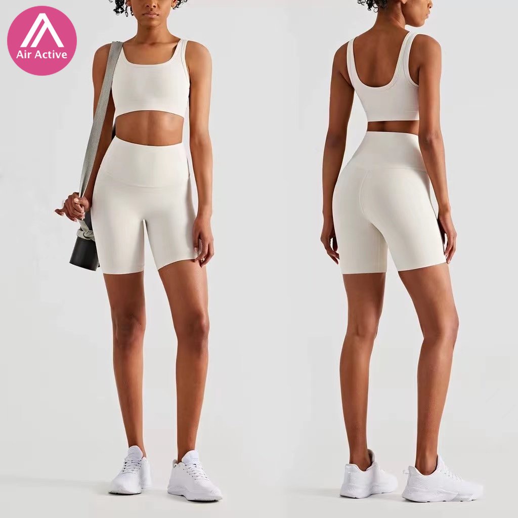Set đồ thể thao nữ Bra Thể Thao + QuầN Short Lưng Cao ThờI Trang Cho Nữ